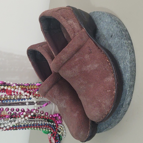 BOC Distressed Metallic Suede Euro Clogs 11 M/W - Picture 1 of 11